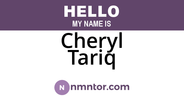 Cheryl Tariq