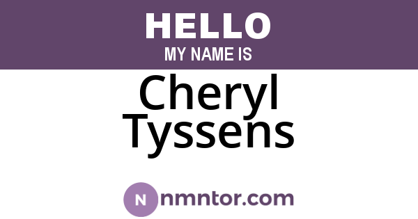 Cheryl Tyssens