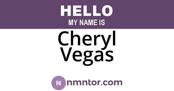 Cheryl Vegas
