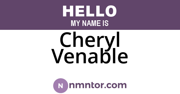 Cheryl Venable