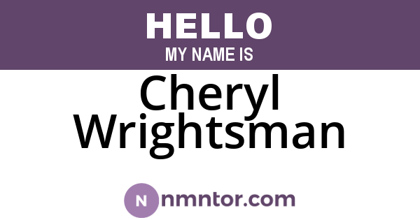 Cheryl Wrightsman