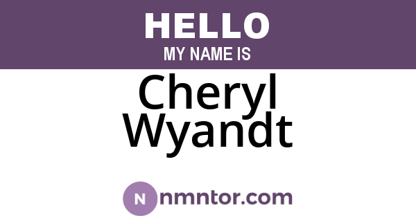 Cheryl Wyandt