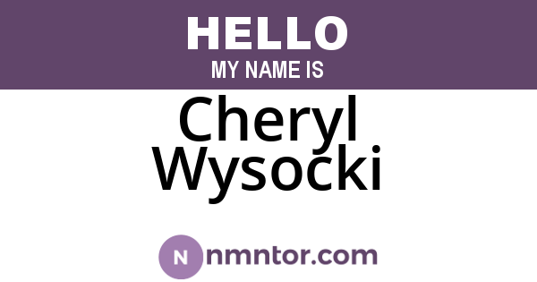 Cheryl Wysocki