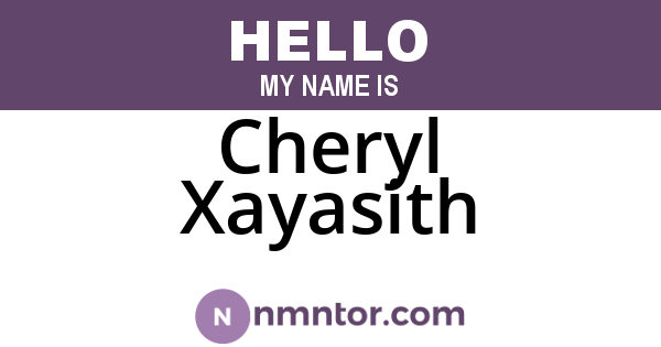 Cheryl Xayasith