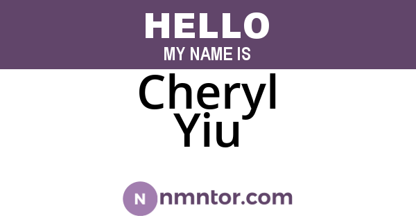 Cheryl Yiu