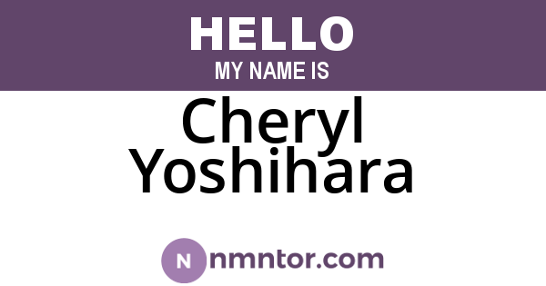 Cheryl Yoshihara