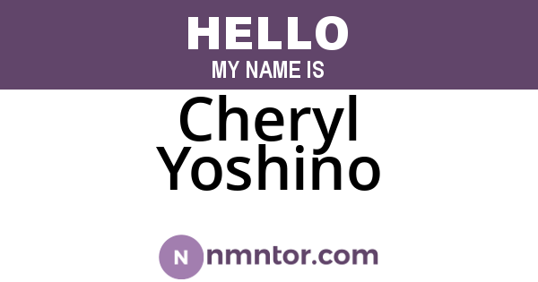 Cheryl Yoshino