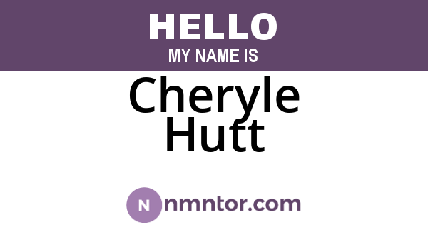 Cheryle Hutt