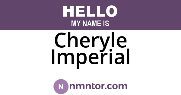 Cheryle Imperial