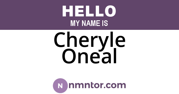 Cheryle Oneal
