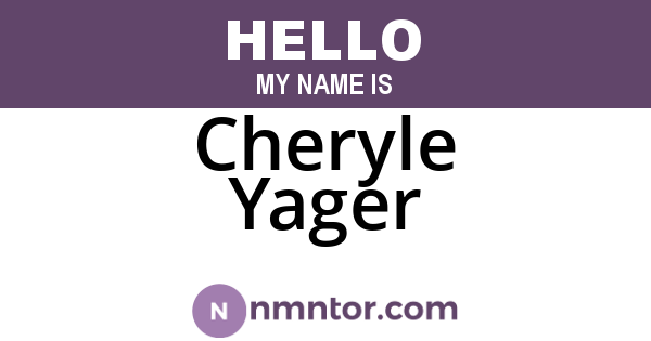 Cheryle Yager