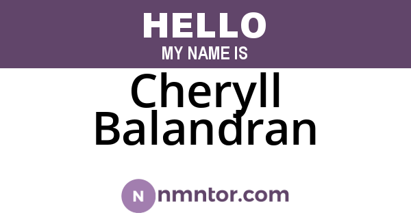 Cheryll Balandran