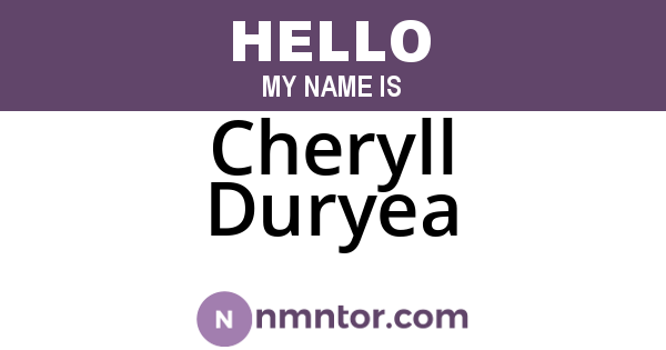 Cheryll Duryea