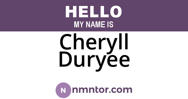 Cheryll Duryee