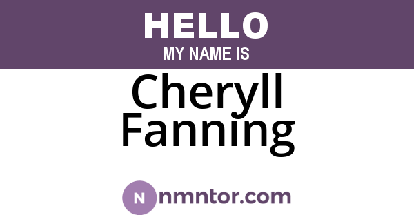 Cheryll Fanning