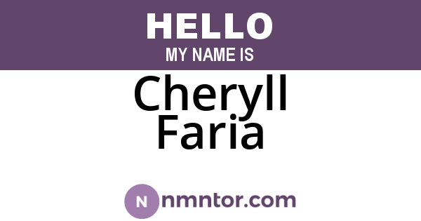 Cheryll Faria