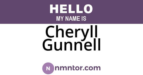 Cheryll Gunnell