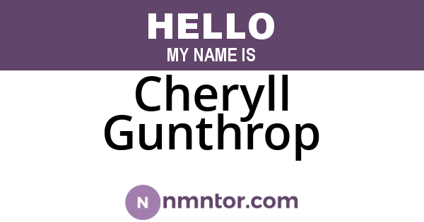 Cheryll Gunthrop