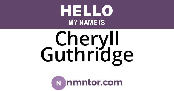 Cheryll Guthridge