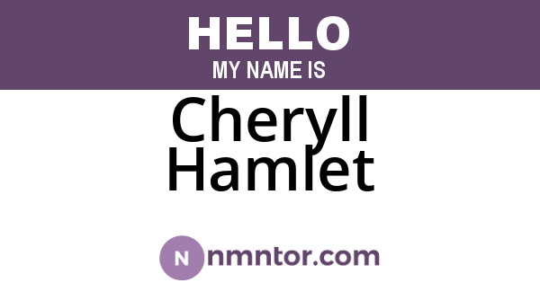 Cheryll Hamlet