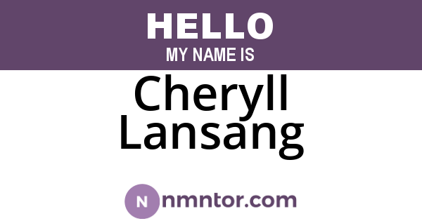 Cheryll Lansang
