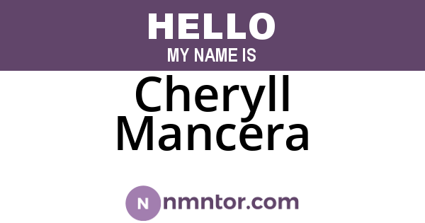 Cheryll Mancera