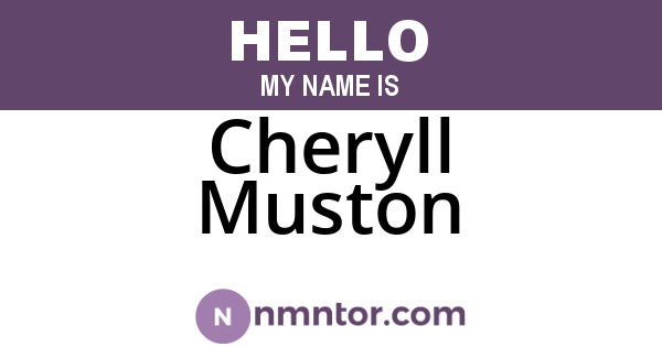 Cheryll Muston