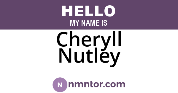 Cheryll Nutley