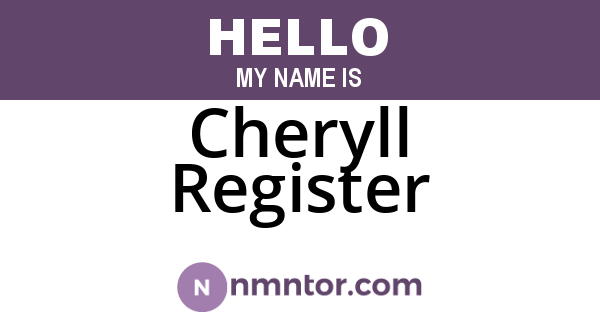 Cheryll Register