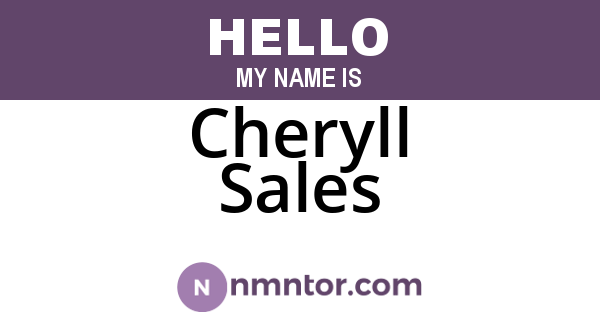 Cheryll Sales