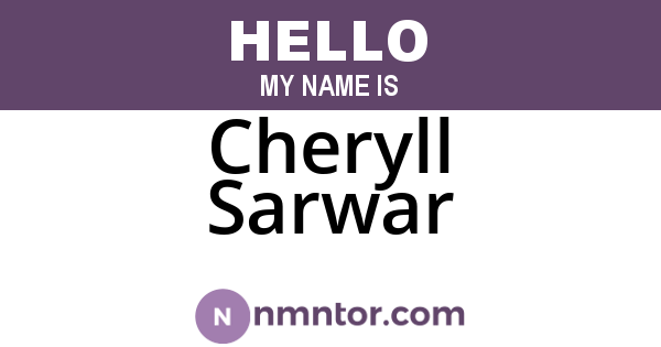 Cheryll Sarwar