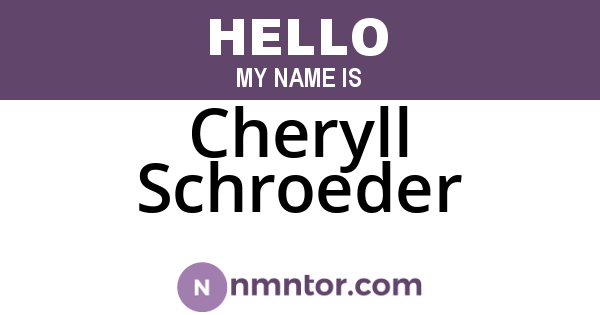Cheryll Schroeder