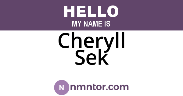 Cheryll Sek