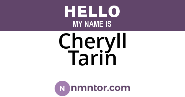 Cheryll Tarin