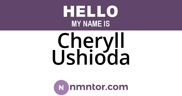 Cheryll Ushioda