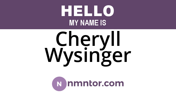 Cheryll Wysinger