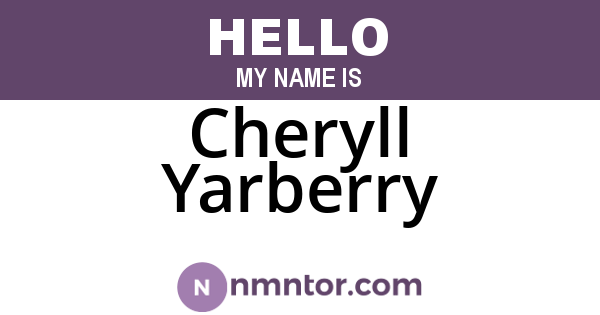 Cheryll Yarberry