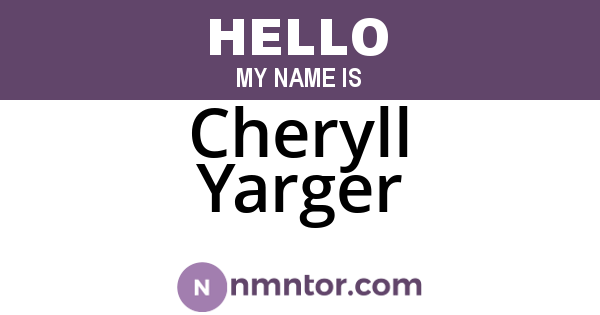 Cheryll Yarger