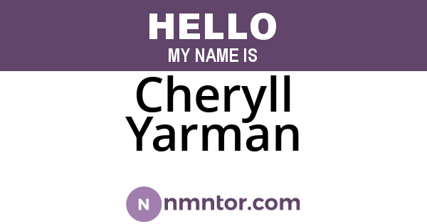 Cheryll Yarman