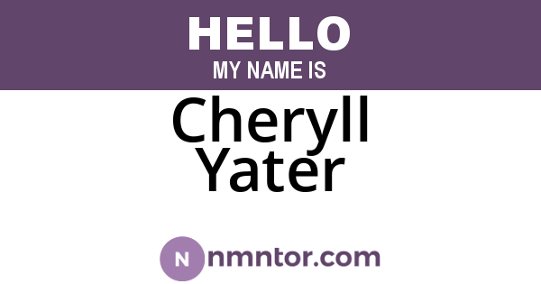 Cheryll Yater