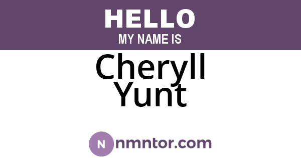 Cheryll Yunt