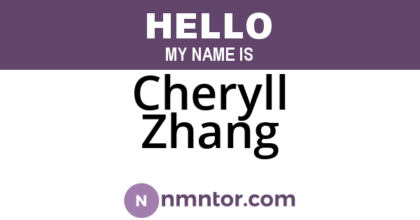 Cheryll Zhang