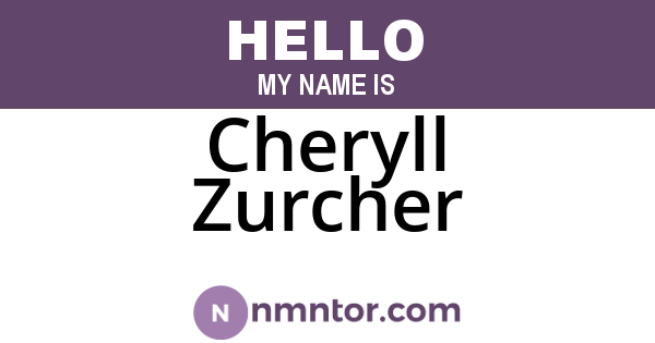 Cheryll Zurcher