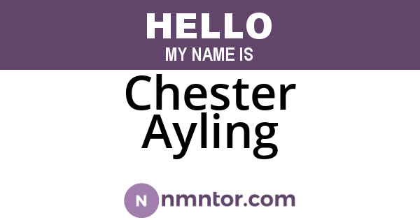 Chester Ayling