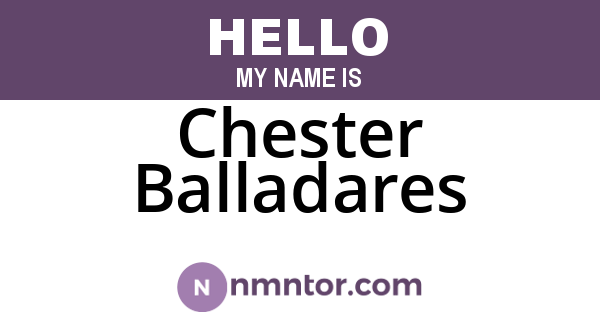 Chester Balladares