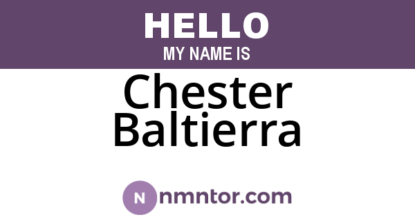 Chester Baltierra