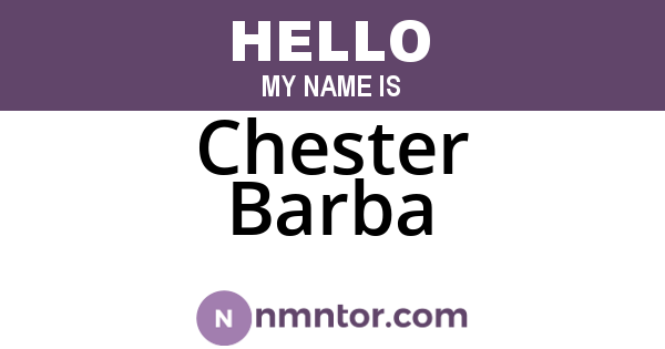 Chester Barba