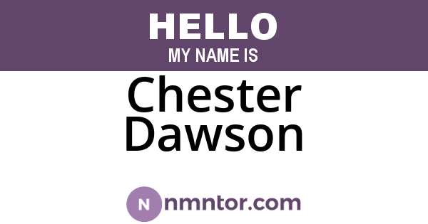 Chester Dawson