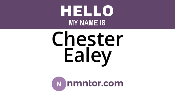Chester Ealey