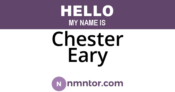 Chester Eary